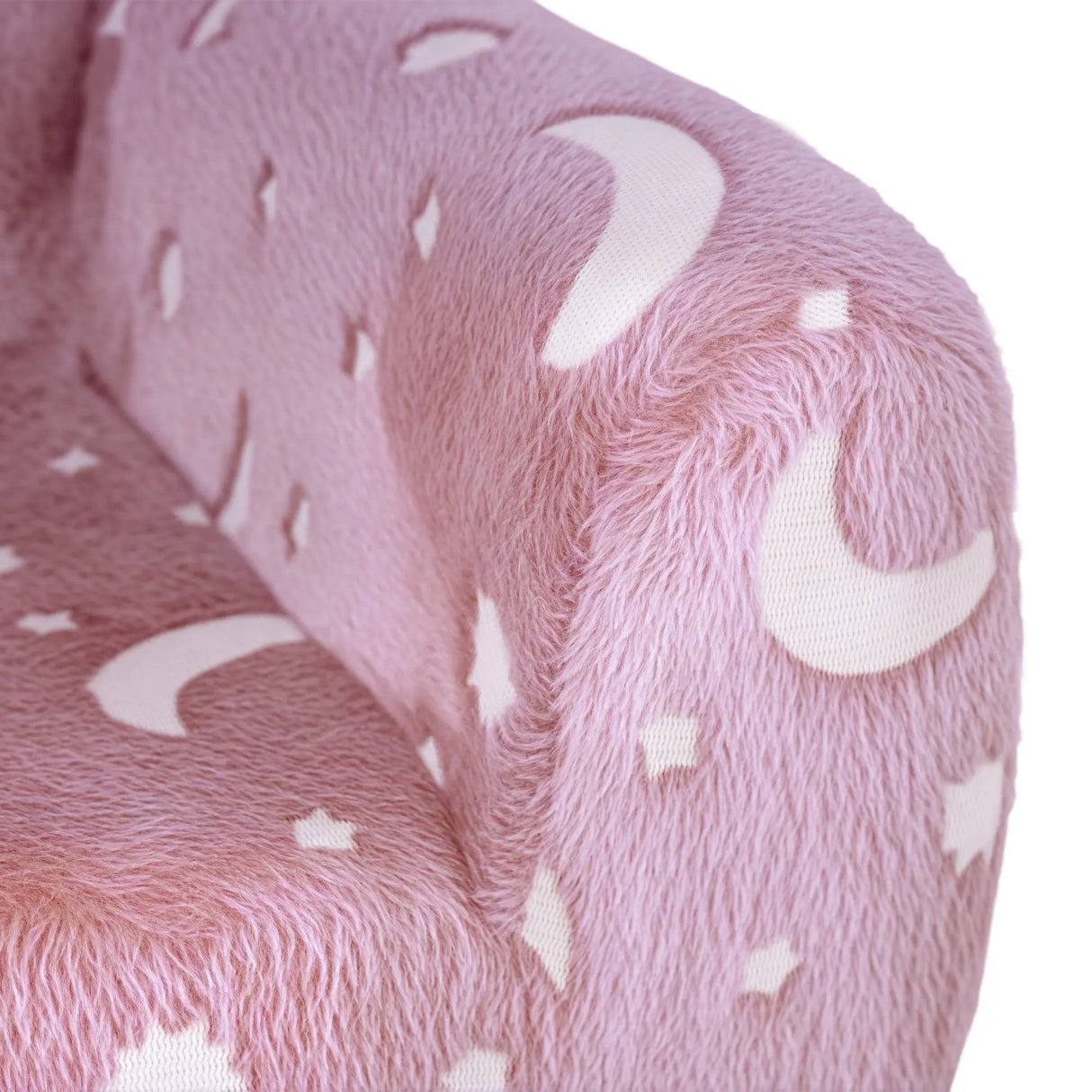 AIYAPLAY Kids Armchair, Glow in the Dark Chair with Star Design for Bedroom, Playroom, Kids Room, Pink
