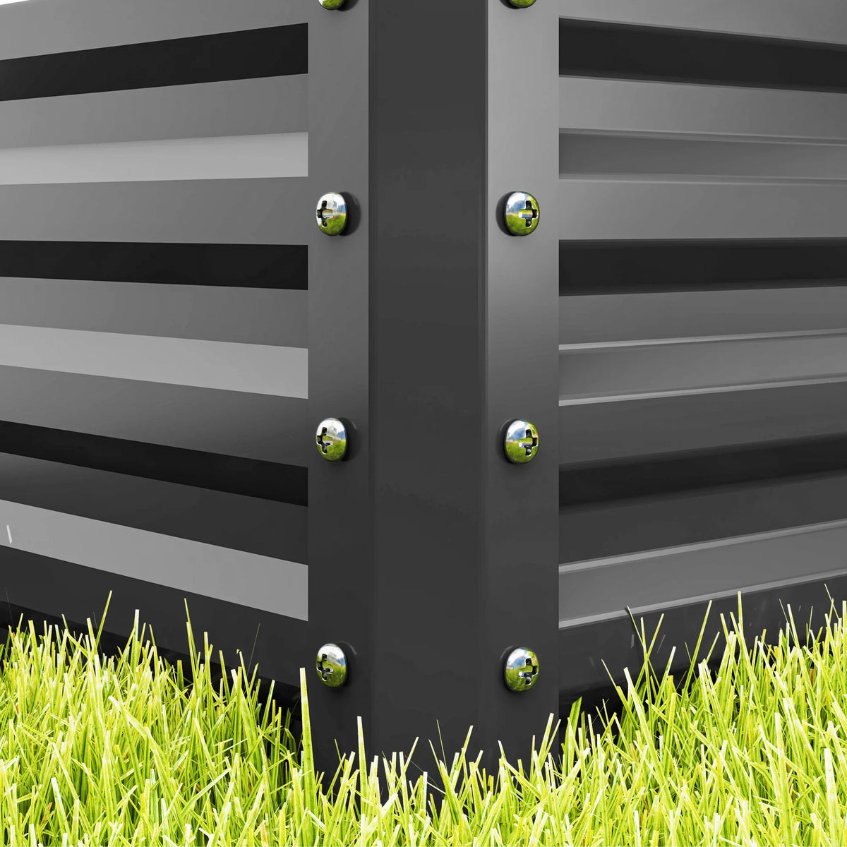 Outsunny Set of Two 110 x 50cm Steel Planter Boxes - Light Grey