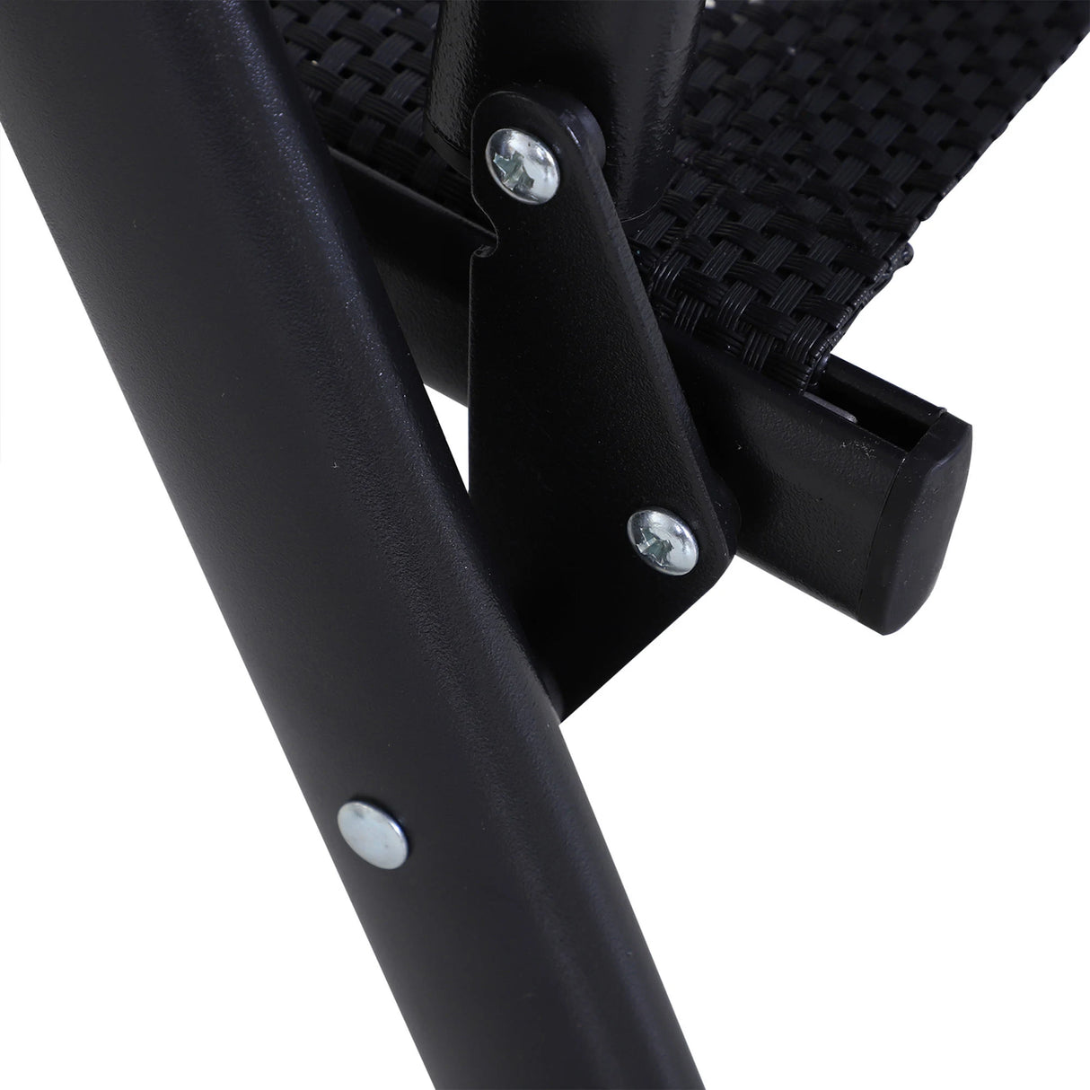 Outsunny Set of Six Folding Garden Chairs - Black