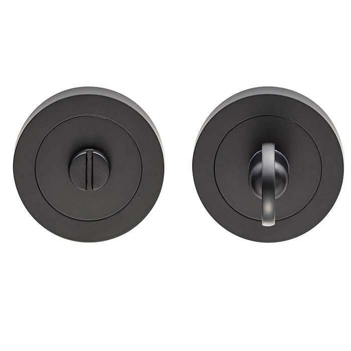 TURN & RELEASE ON CONCEALED FIX ROUND ROSE - MATT BLACK - SET