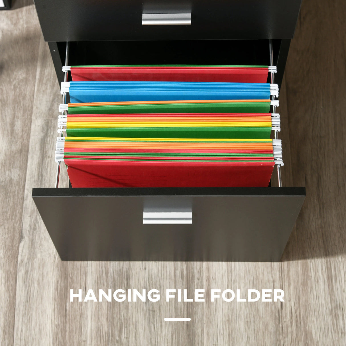 HOMCOM L-Shaped Computer Desk Table with Storage Drawer, Home Office Desk Corner Industrial Style Workstation for A4 Files 143.5 x 143.5 x 76cm, Black