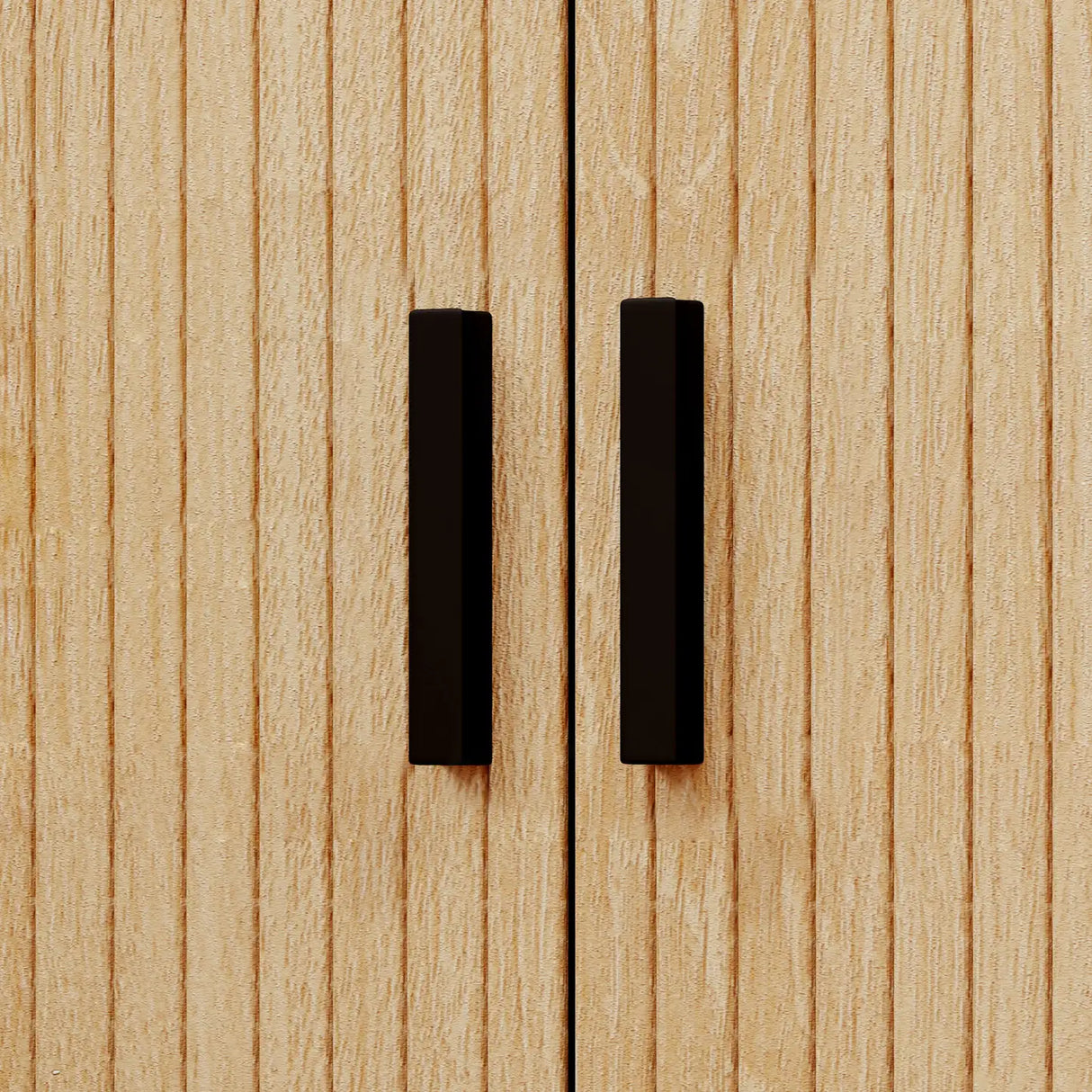 HOMCOM Bedside Table, Nordic Side Table with Roller Shutter Style Sliding Doors and Metal Legs for Bedroom, Living Room, Oak Tone