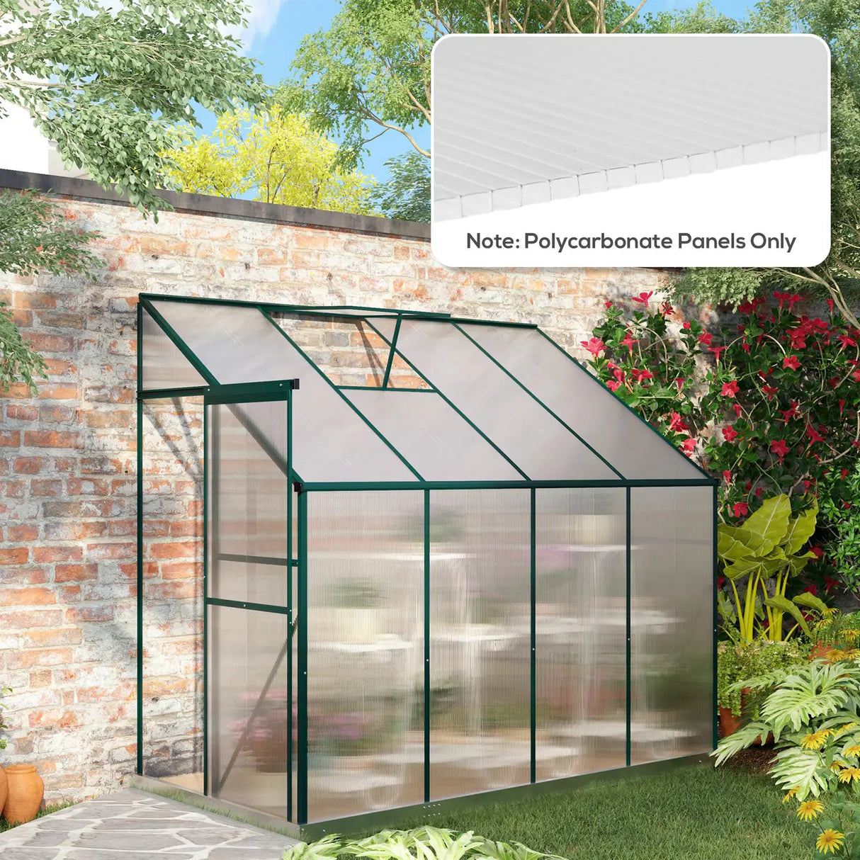 Outsunny 14 Pieces Polycarbonate Sheets, 121 x 61 x 0.4cm Twin-Wall Plastic Roofing Sheets, 10m2 Replacement Greenhouse Panels, Waterproof and UV Protection, Clear