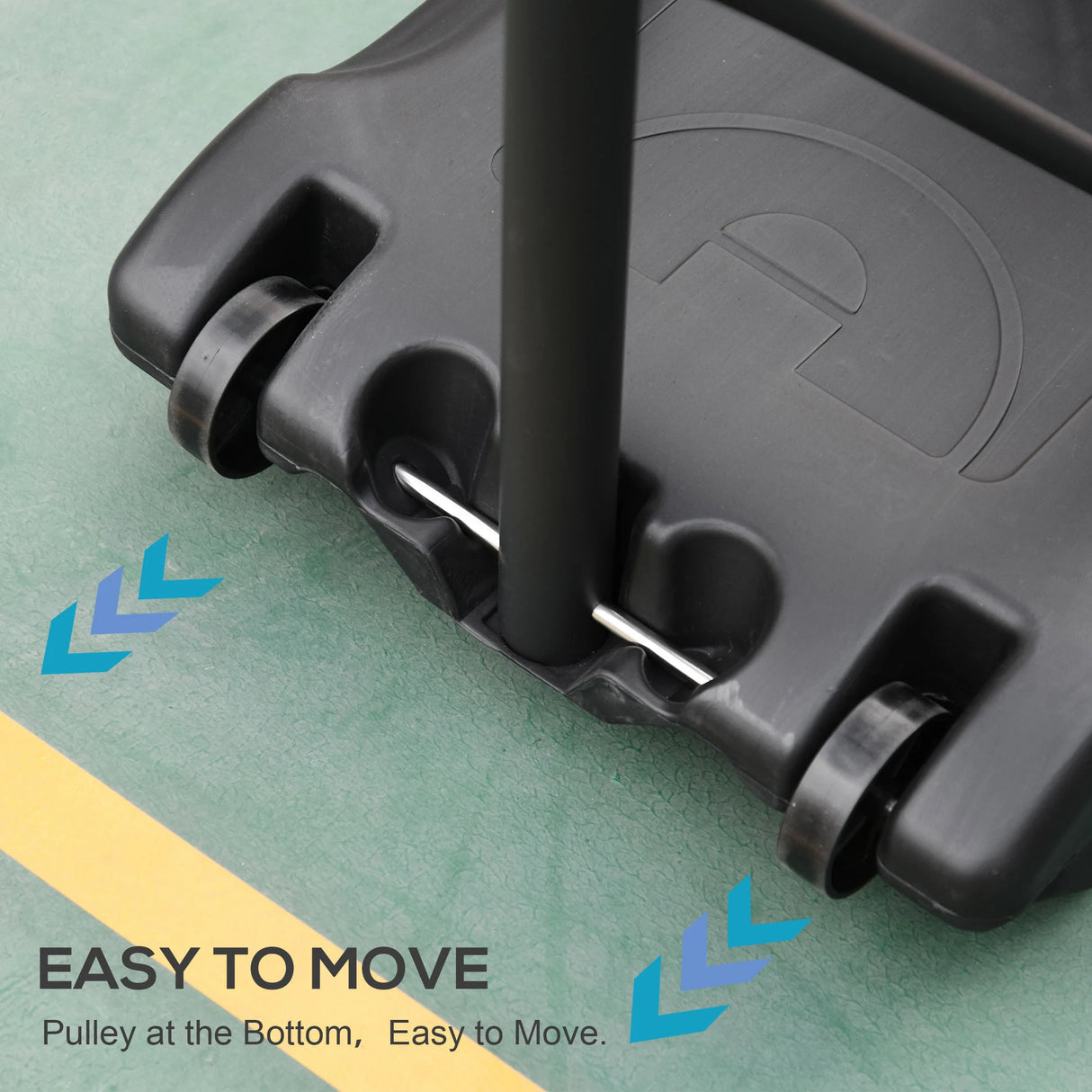 HOMCOM 94-123cm Adjustable Height Basketball Hoop and Stand