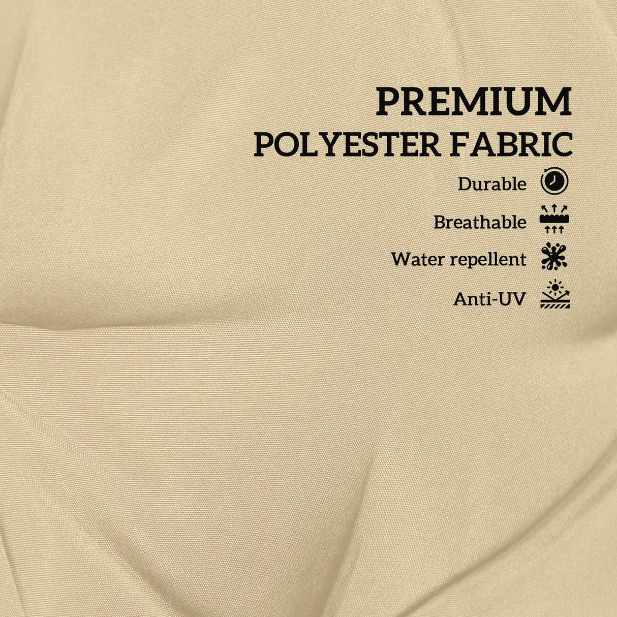 Outsunny Set of Two Outdoor Seat Cushions - Khaki