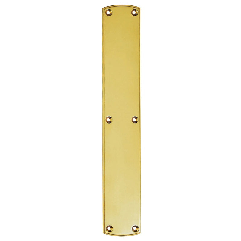 PUSH PLATE - POLISHED BRASS - 457MM X 76MM - EACH