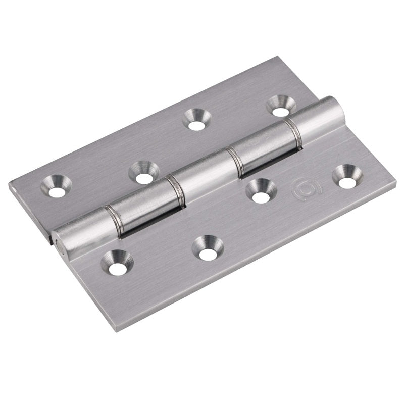 102 X 67 X 4MM DOUBLE STAINLESS STEEL WASHERED BUTT HINGE (PAIR) - SATIN CHROME - 102x67x4mm - PAIR