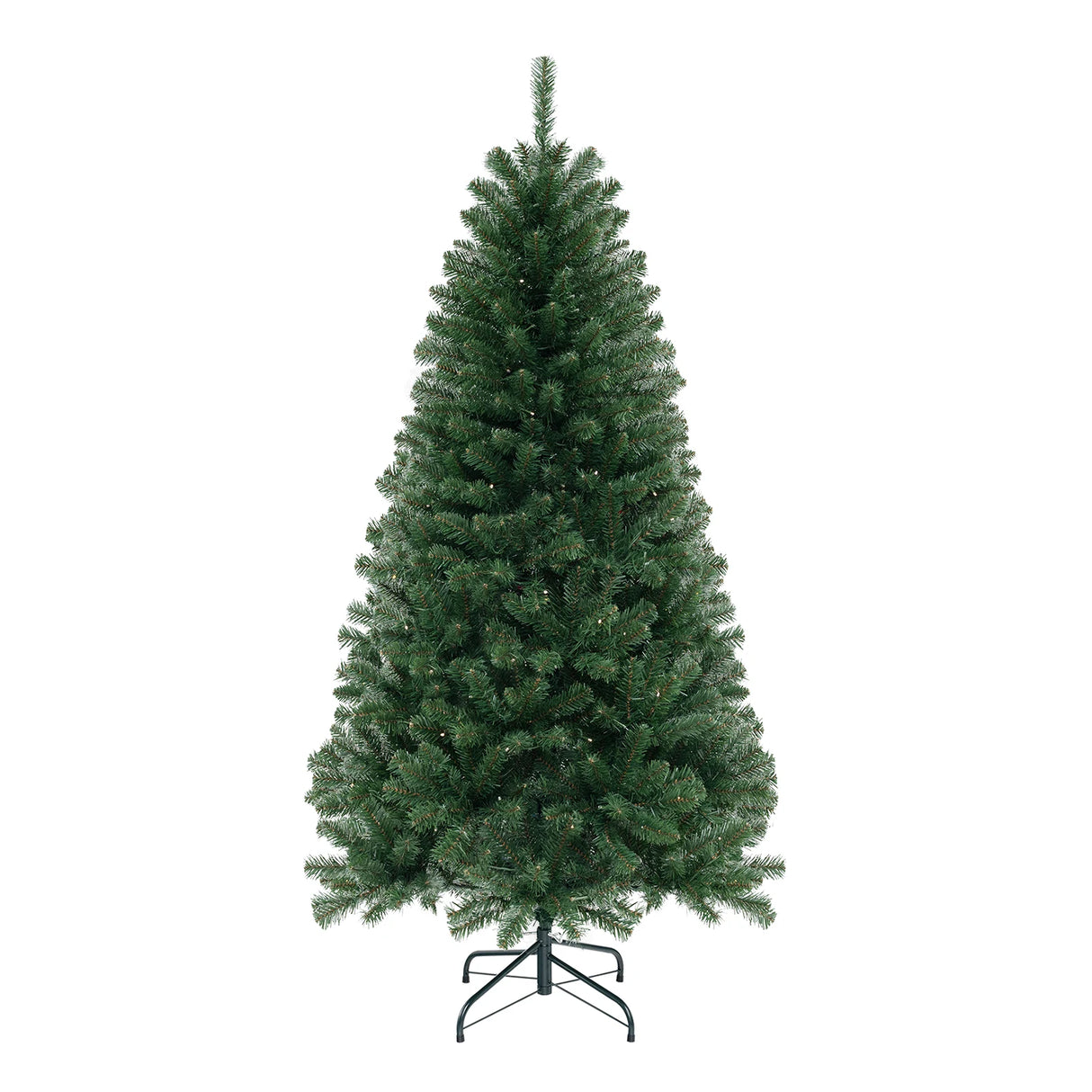 135 cm Hinged Pre-Lit Artificial Christmas Tree with 160 Warm White LED Lights-180 cm