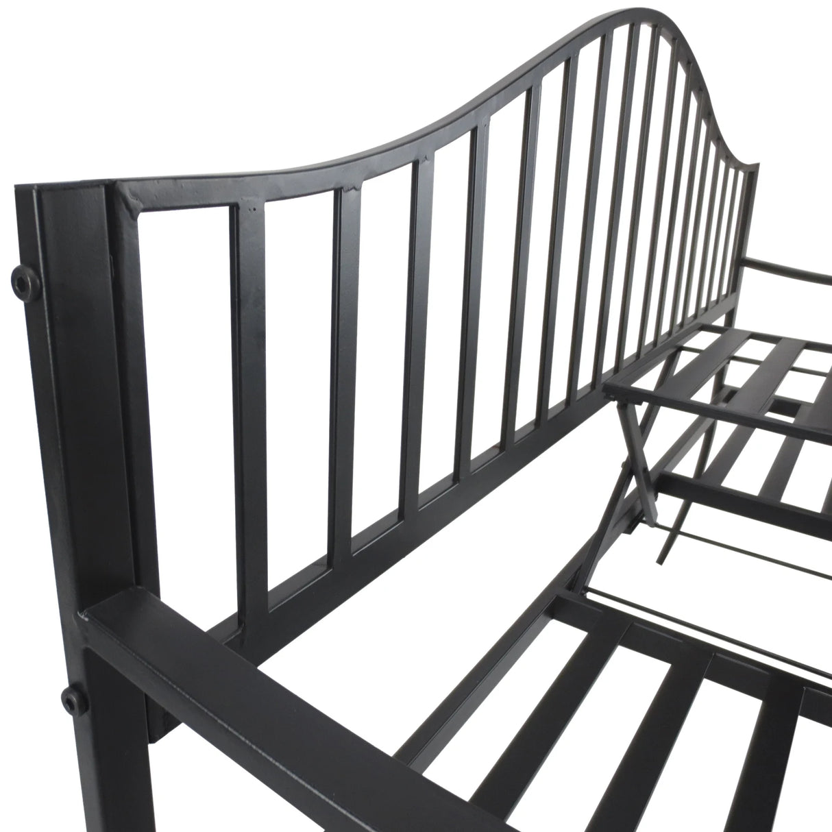 Outsunny Metal Bench W/Table, 150Lx53Wx95H cm