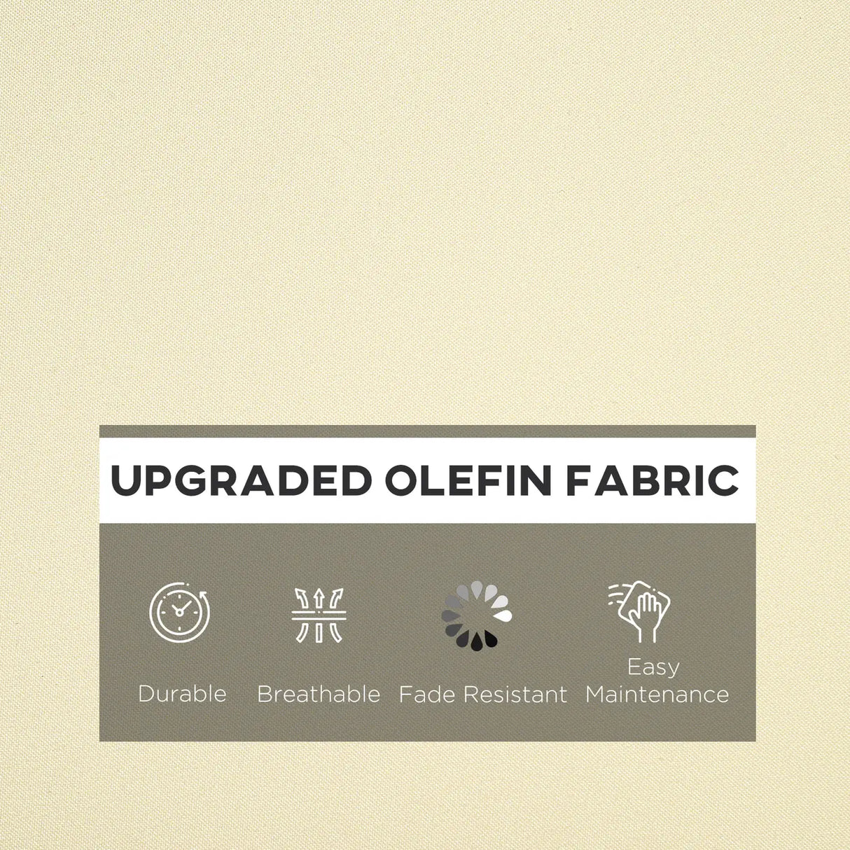 Outsunny 4 Pieces Outdoor Seat and Back Cushion Set Patio Deep Seating Chair Replacement Cushion, Beige