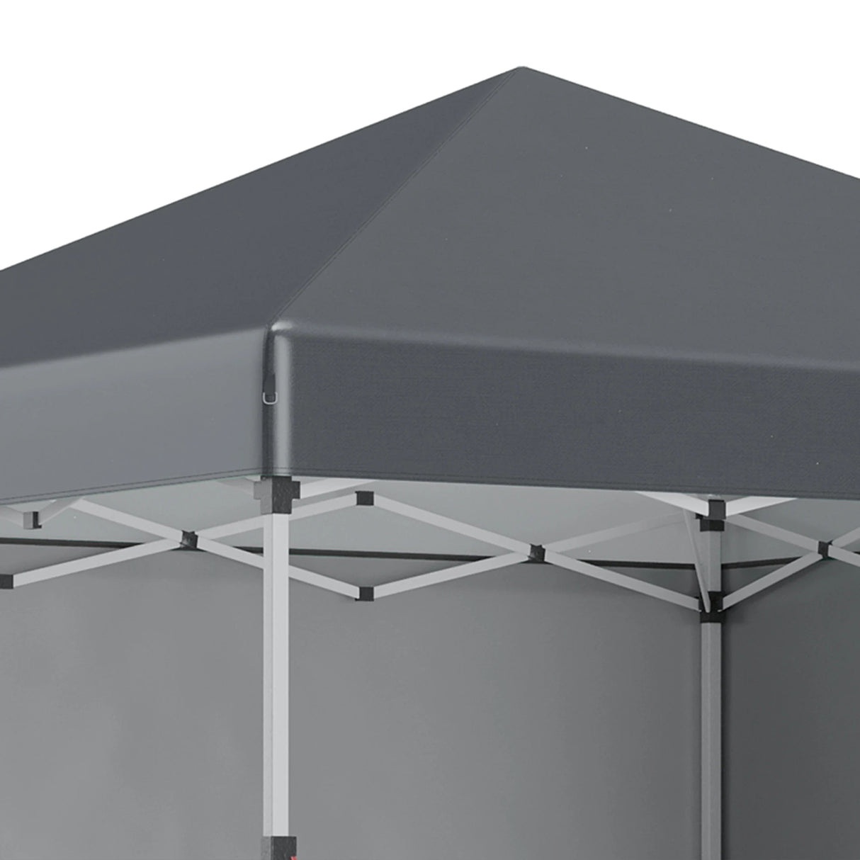 Outsunny 3 x 3 (M) Pop Up Gazebo, UPF 30+ with 2 Sidewalls, Leg Weight Bags and Wheeled Bag, Height Adjustable Party Tent Event Shelter for Garden, Patio, Dark Grey