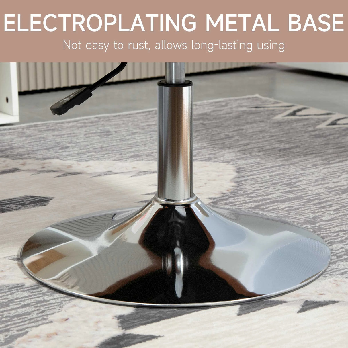 HOMCOM Swivel Microfibre Accent Chair for Living Room Contemporary Vanity Armchair with Adjustable Height Thick Cushion Lumbar Support Armrest for Bedroom Office Brown