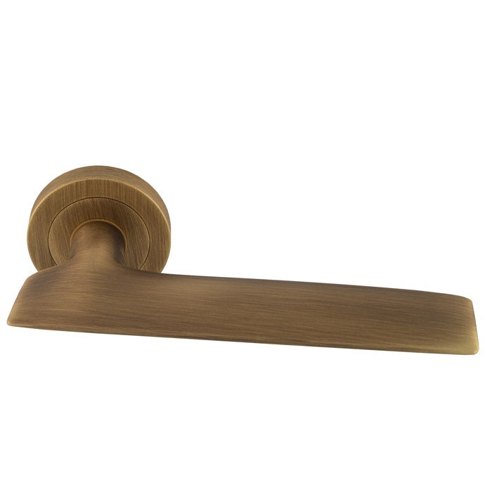 HYGGE DUE LEVER ON CONCEALED FIX ROUND ROSE BGO (ANTIQUE BRASS) - ANTIQUE BRASS - PAIR