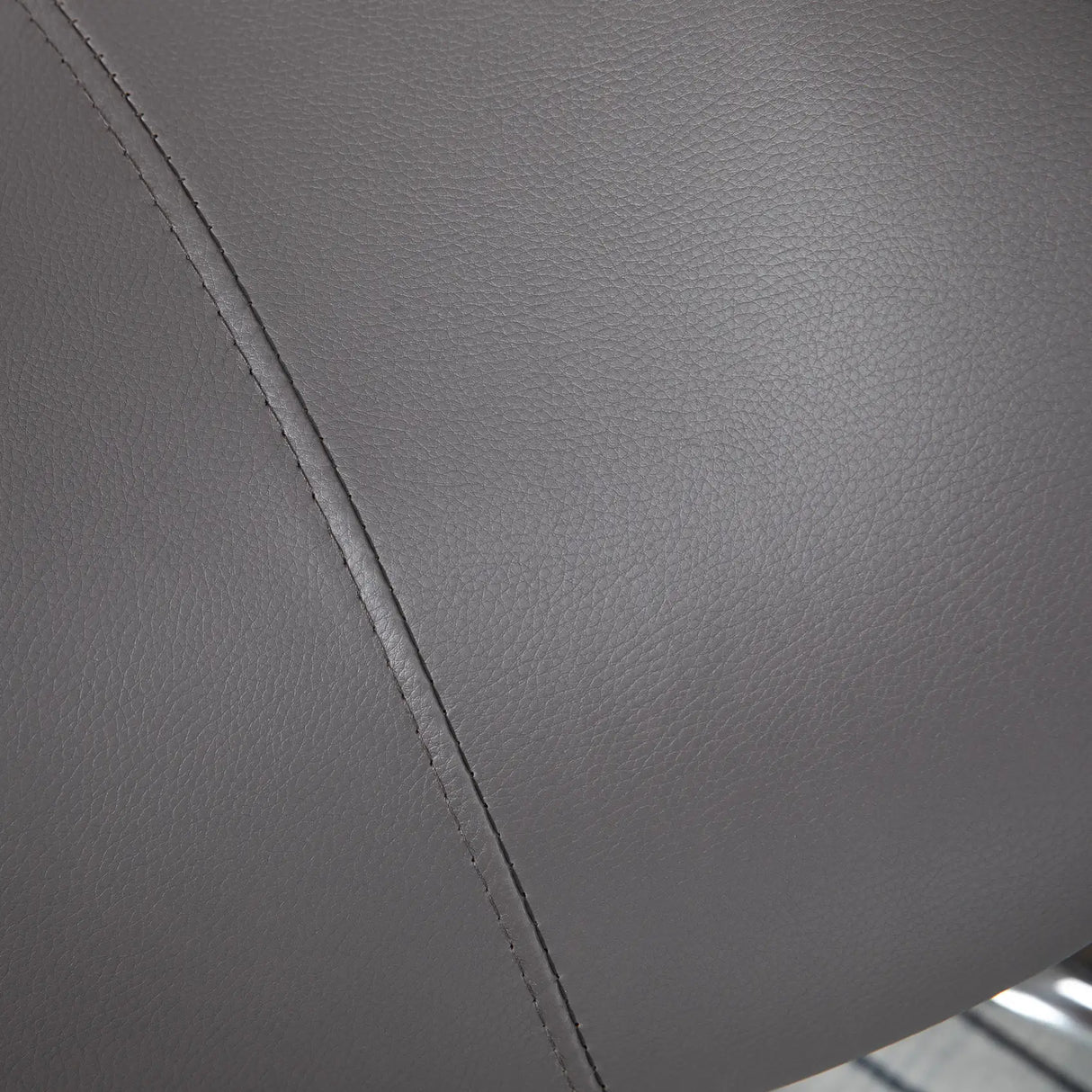 HOMCOM Cosmetic Stool 360 Rotate Height Adjustable Salon Massage Spa Chair Hydraulic Rolling Faux Leather Saddle Stool, Grey