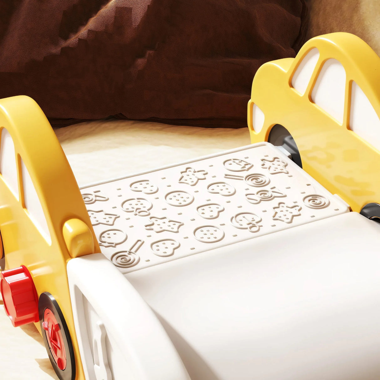 AIYAPLAY Kids Slide for Bed, Sofa, with Extended Length, Easy to assemble and Store, Yellow