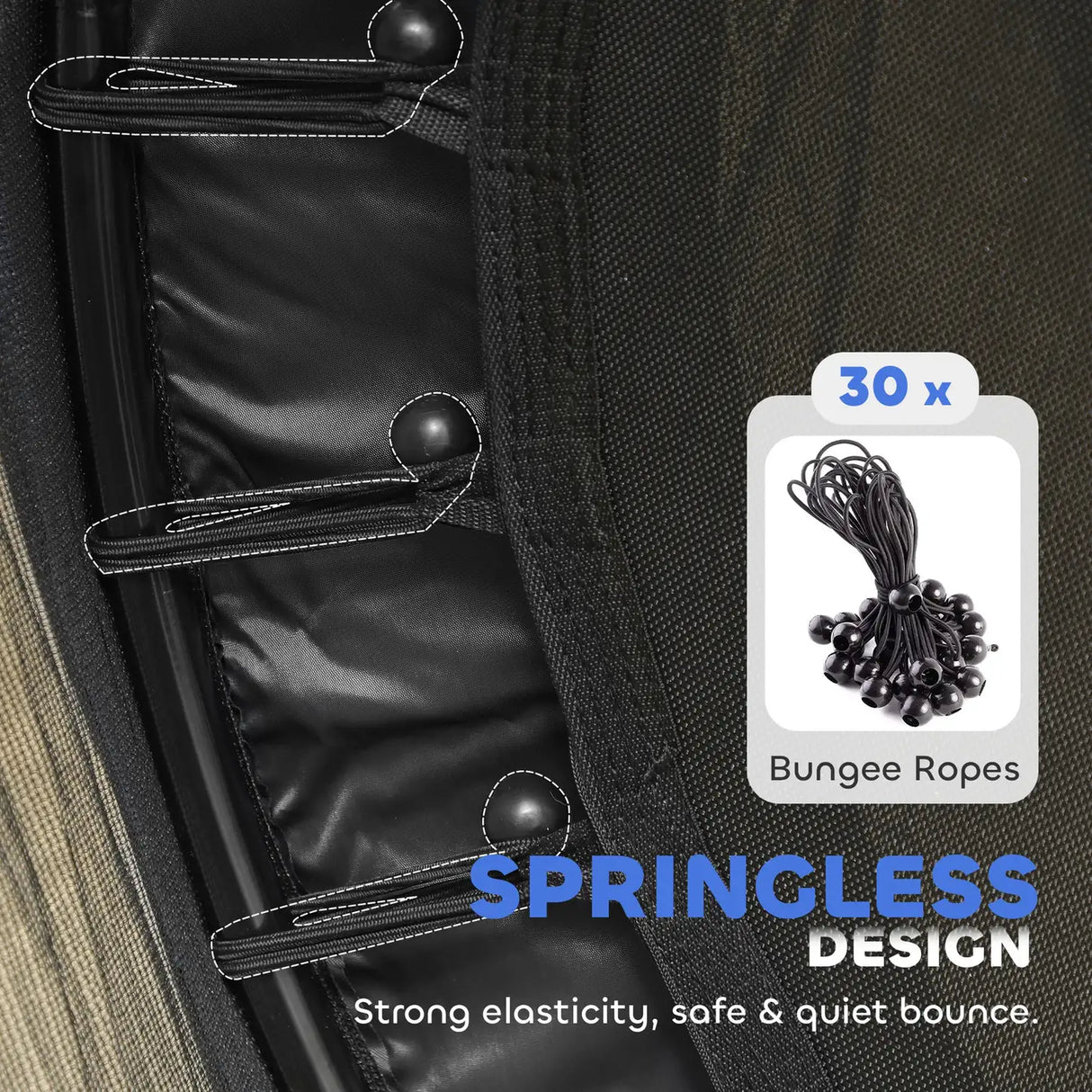 HOMCOM 4.6FT/55" Kids Trampoline with Safety Enclosure, Outdoor Indoor Use, for Ages 3-10 Years, Black