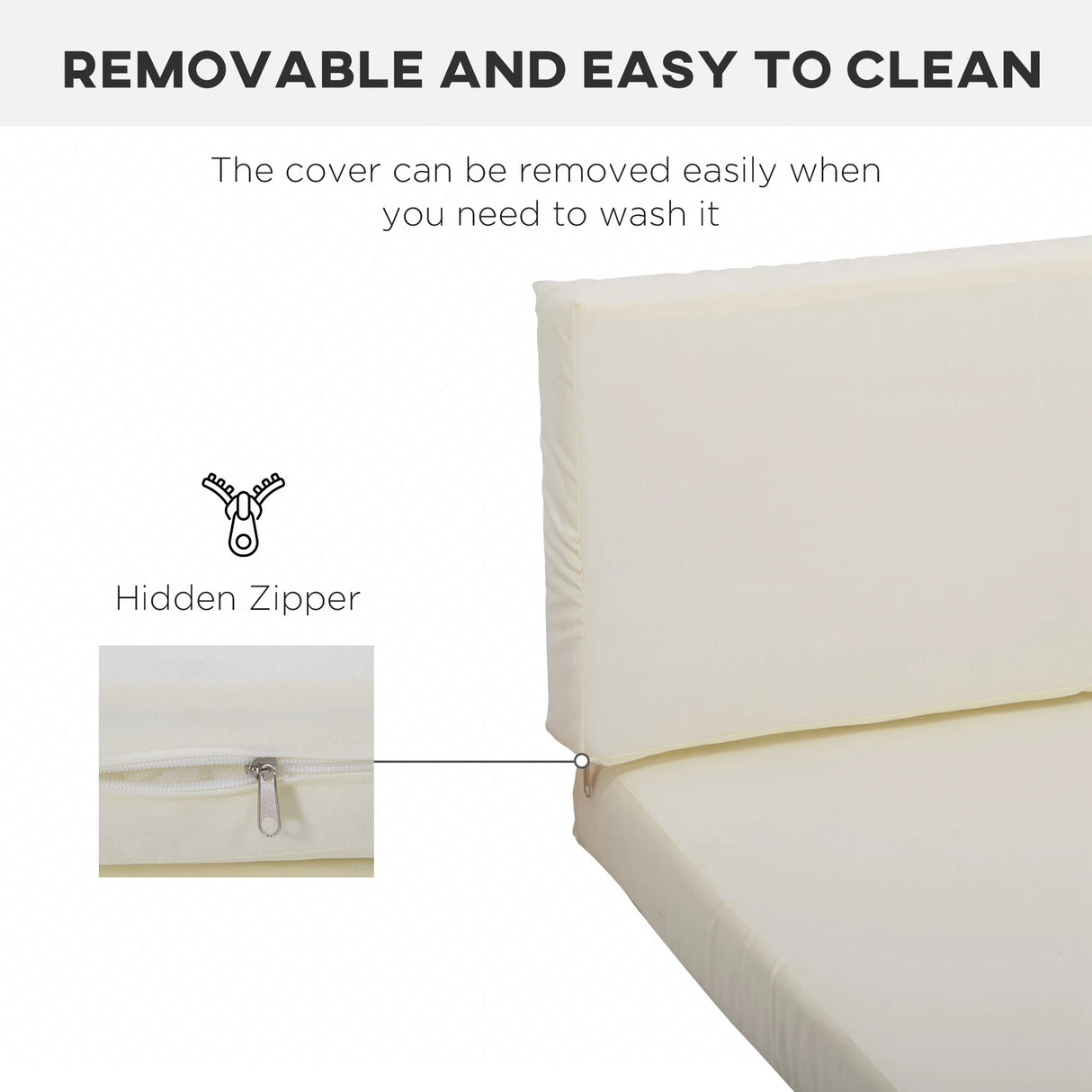 Outsunny Outdoor Cushion Pad Set for Rattan Furniture, 7 Piece Garden Furniture Cushions ONLY, Cream