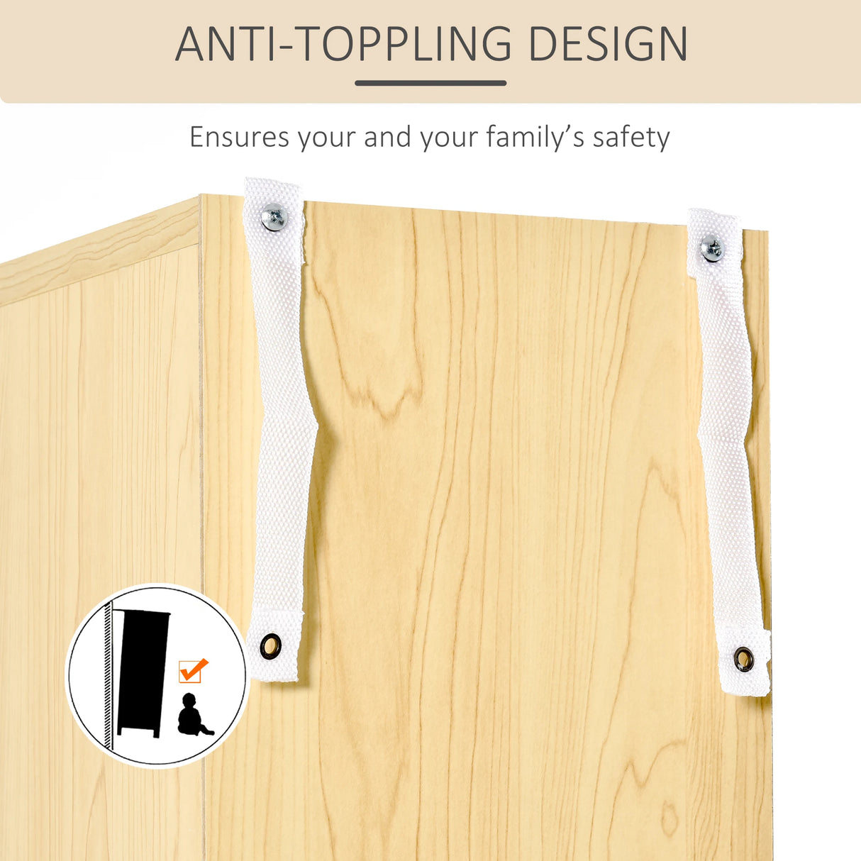 HOMCOM 204 CD Tall Narrow Media Storage Tower - Oak Tone