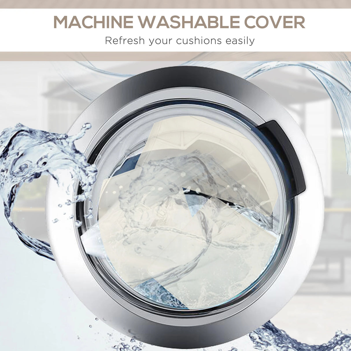 Outsunny Set of 14 Dining Set Cushions - Cream