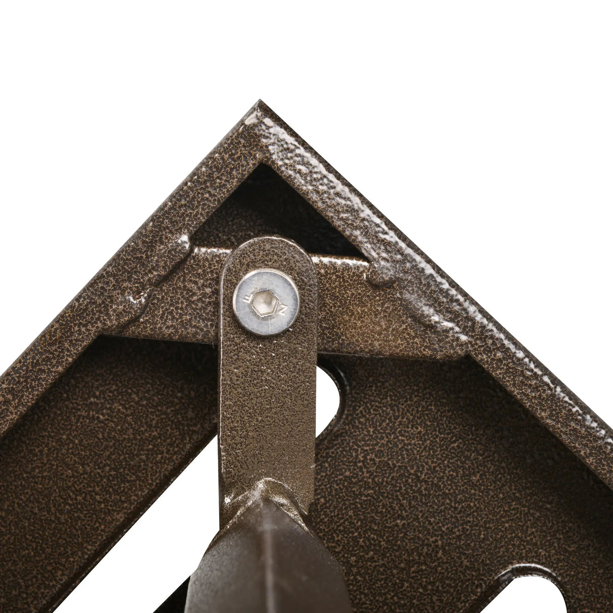 Outsunny Rattan Garden Coffee Table, 55.5 cm Square Wicker Patio Side Coffee Table with 4 cm Umbrella Hole, Metal Bottom and Slatted Top for Outdoor, Balcony, Brown