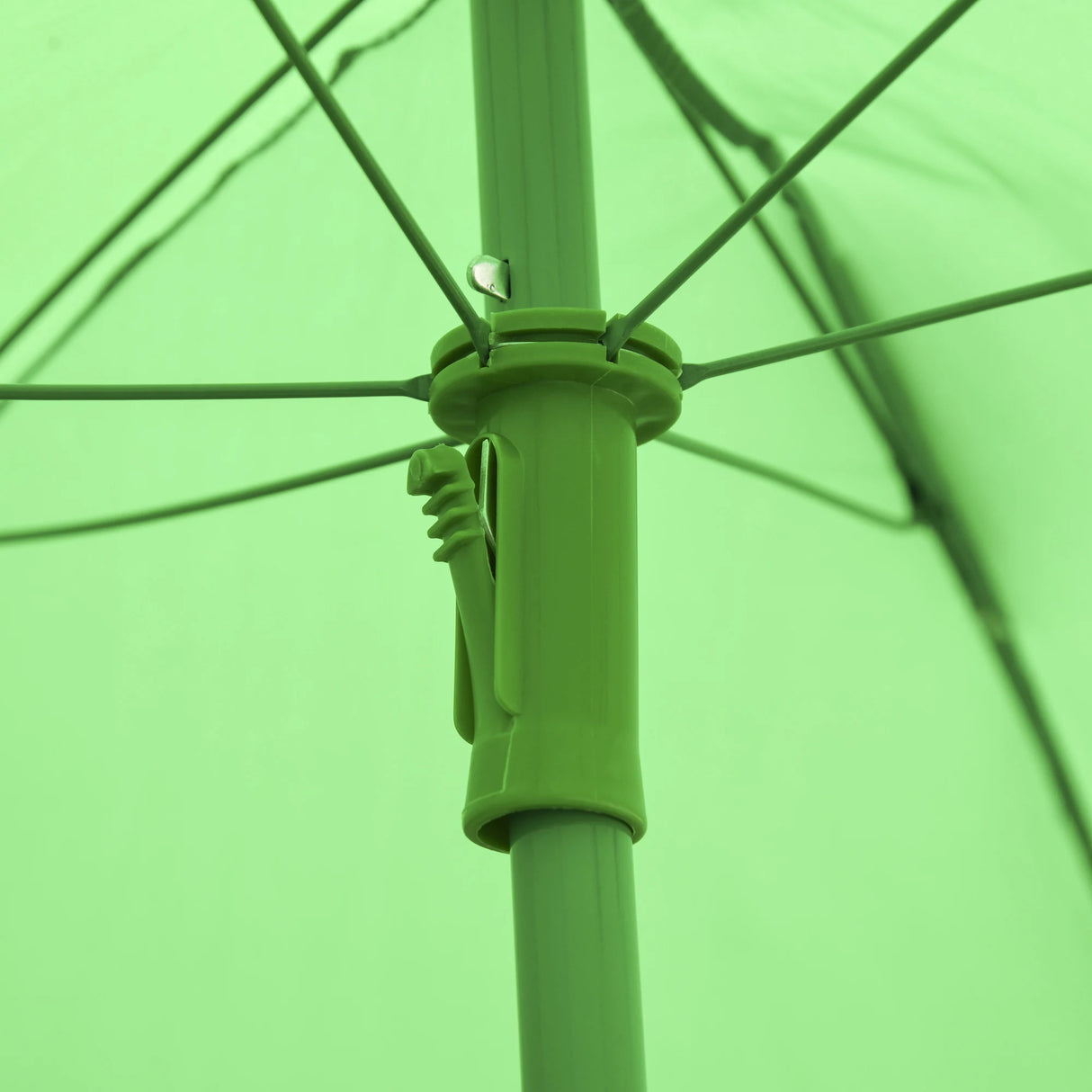 Outsunny Kids Folding Picnic Table Chair Set w/ Parasol, Green