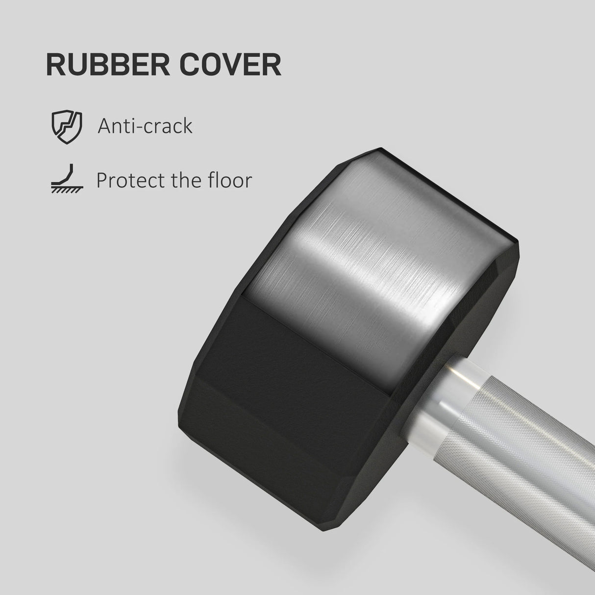 SPORTNOW Dumbbells Weights Set with 12-Sided Shape and Non-Slip Grip for Men Women Home Gym Workout, 2 x 10kg