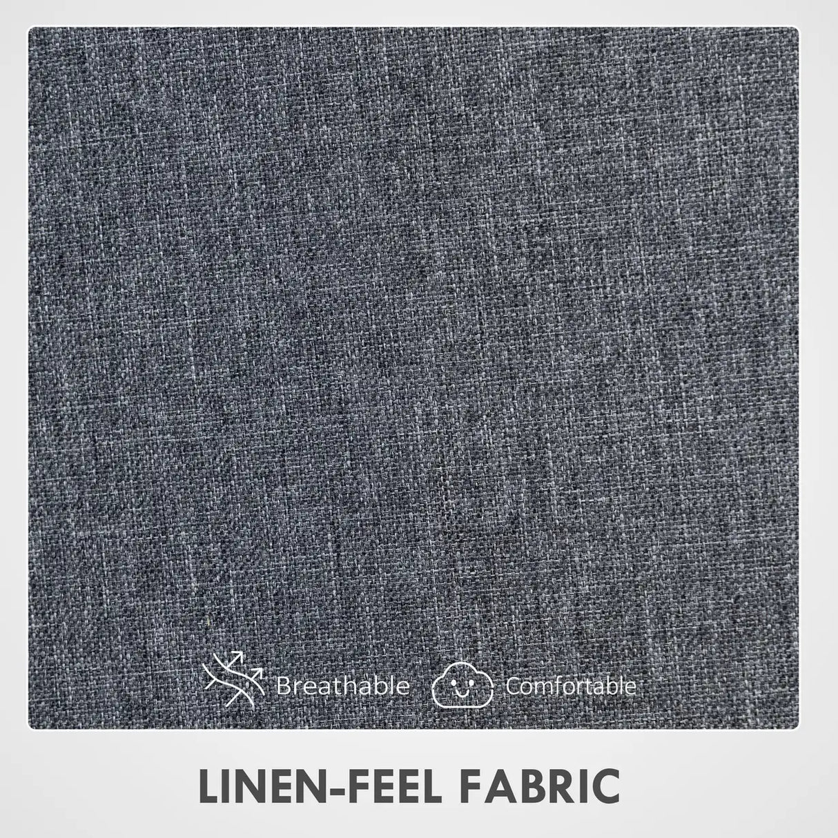 HOMCOM Fabric High Back Office Chair - Grey