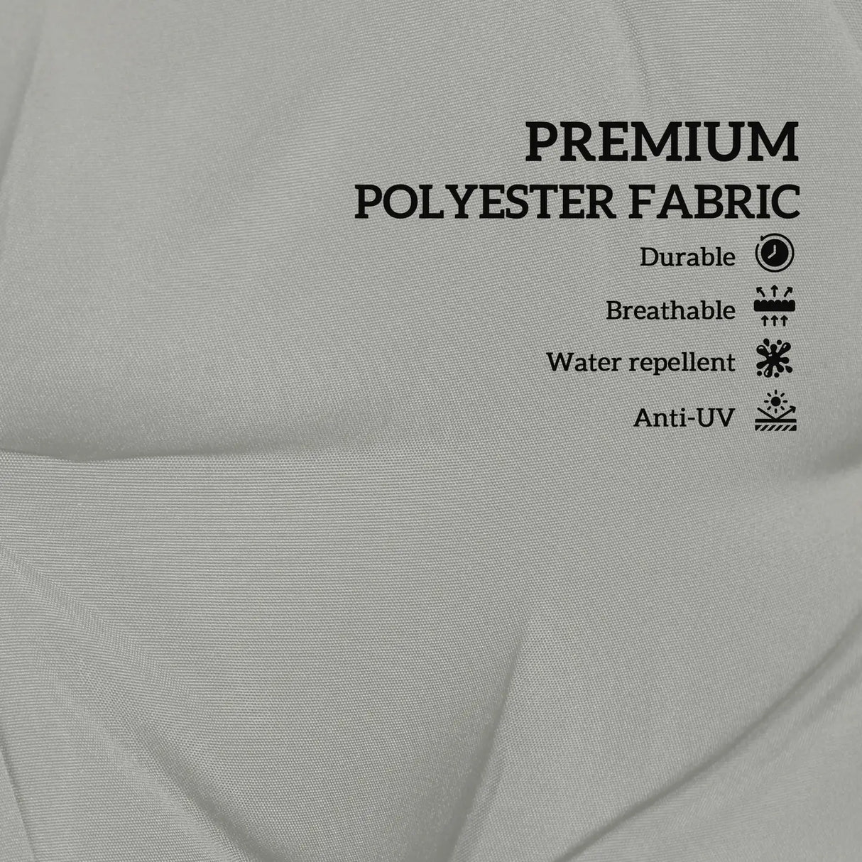 Outsunny Set of Two Outdoor Seat Cushions - Light Grey