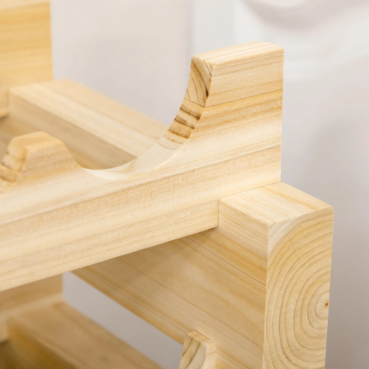 HOMCOM Six-Tier, 72 Bottle Wooden Wine Rack Set of 2 - Natural