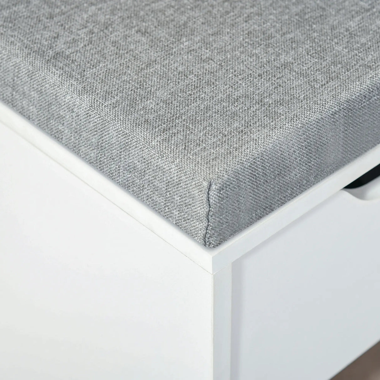 HOMCOM Shoe Storage Bench with Cushion - White
