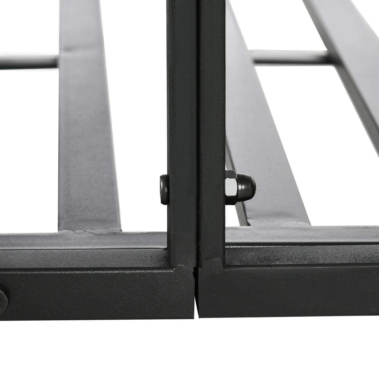 Outsunny 184cm Metal Arch Garden Garden Bridge, Safety Siderails, Arc Footbridge for Garden Creek, Stream, Pond, Black