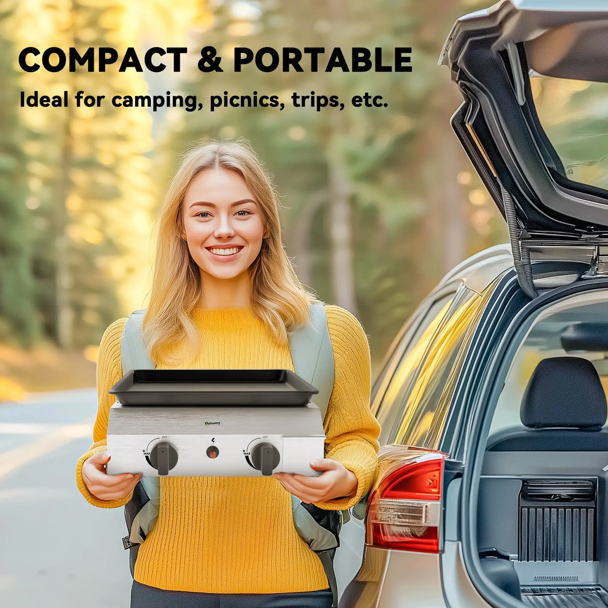 Outsunny Two Burner Portable Gas Grill