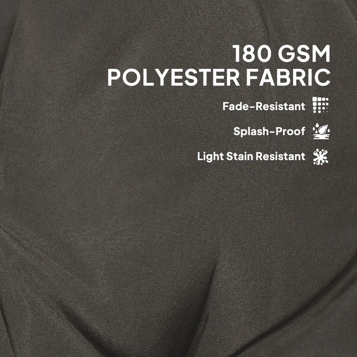 Outsunny Set of Four Padded Garden Seat Cushions - Charcoal Grey