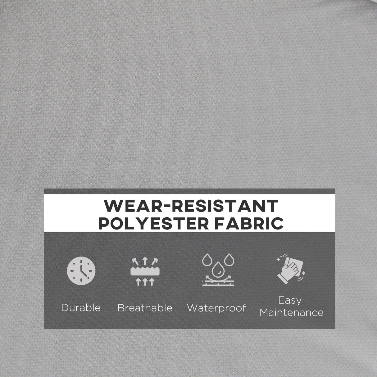 Outsunny 2 Seater Garden Bench Cushion -Light Grey