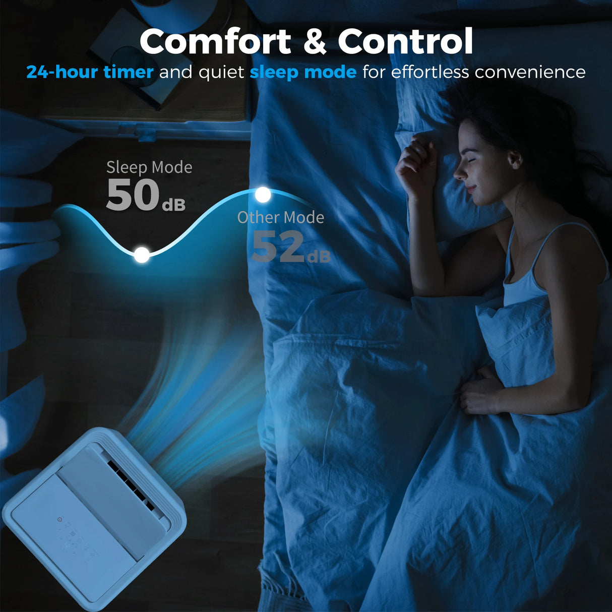 HOMCOM 12,000 BTU 5-in-1 Mobile Air Conditioner, 35m2 Radius - White