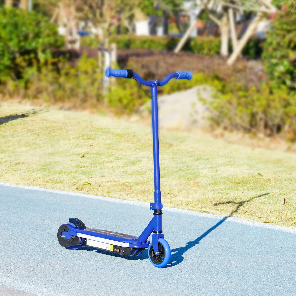 AIYAPLAY Electric Scooter for Kids 6-14 Years, with Colourful Lights, Blue