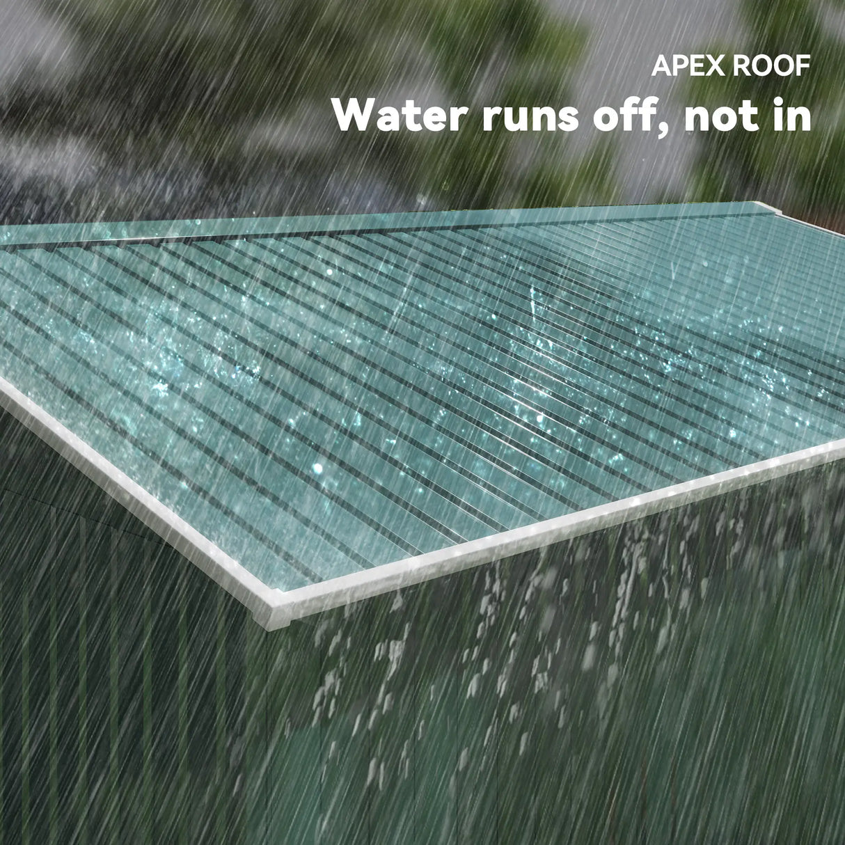 Outsunny 12.5 x 11.1ft Steel Sliding Door Storage Shed - Green