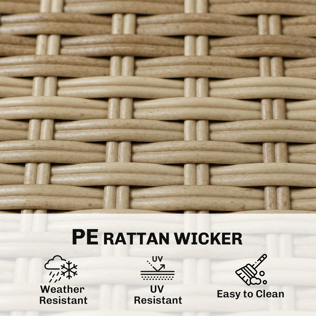 Outsunny 4 Seater Rattan Dining Set with Parasol, 6 Piece Garden Table and Stackable Chairs with Tempered Glass Tabletop