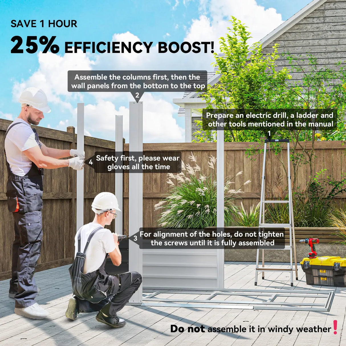 Outsunny 7 x 4ft Garden Shed, Easy to Assemble, Upgraded Galvanised Steel Frame with Foundation Kit, Double Doors with Lock, Outdoor Metal Shed with Vents and Gloves, Garden Storage Shed, Green