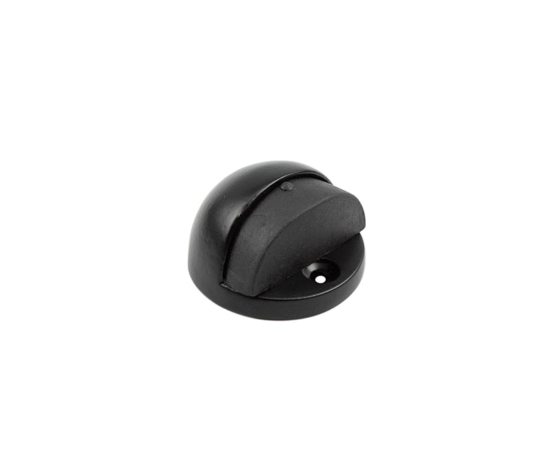 Nero Oval Floor Mounted Door Stop 46x26mm Black