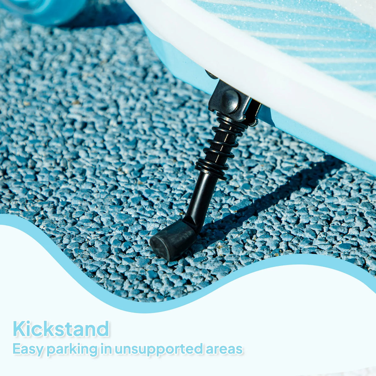 AIYAPLAY Electric Scooter for Kids Aged 4-7 Years, with Flashing LED Lights, Rear Auxiliary Wheels, Blue