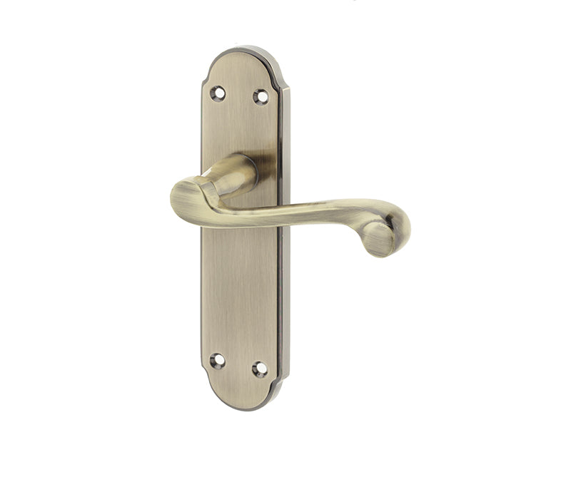 Marlow Suite Door Handle on Latchplate Antique Bronze