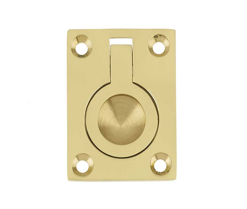 Jedo 50x63mm Flush Rings 50x63mm Polished Brass