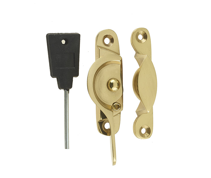 Jedo Narrow Locking Fitch Fasteners 65mm Polished Brass