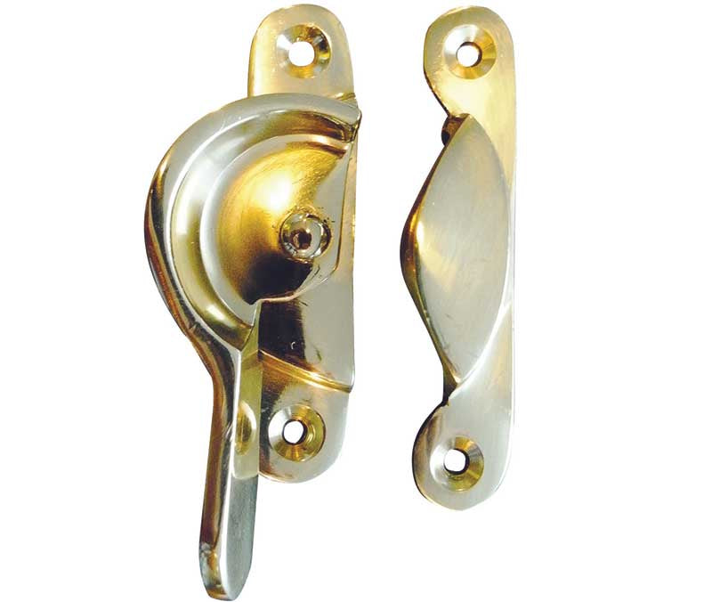 Jedo Narrow Fitch Fasteners 65mm Polished Brass