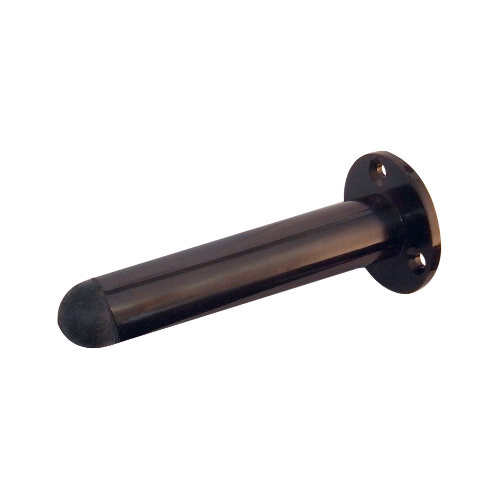 Jedo Cylinder Wall Mounted Door Stop on Rose 75mm Dark Bronze