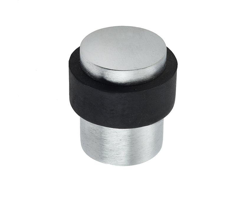Jedo Cylinder Floor Mounted Door Stop 36x28mm Satin Chrome