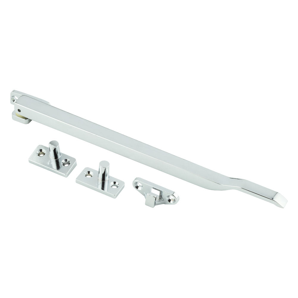 Modern Non Lockable Casement Stays 250mm Polished Chrome