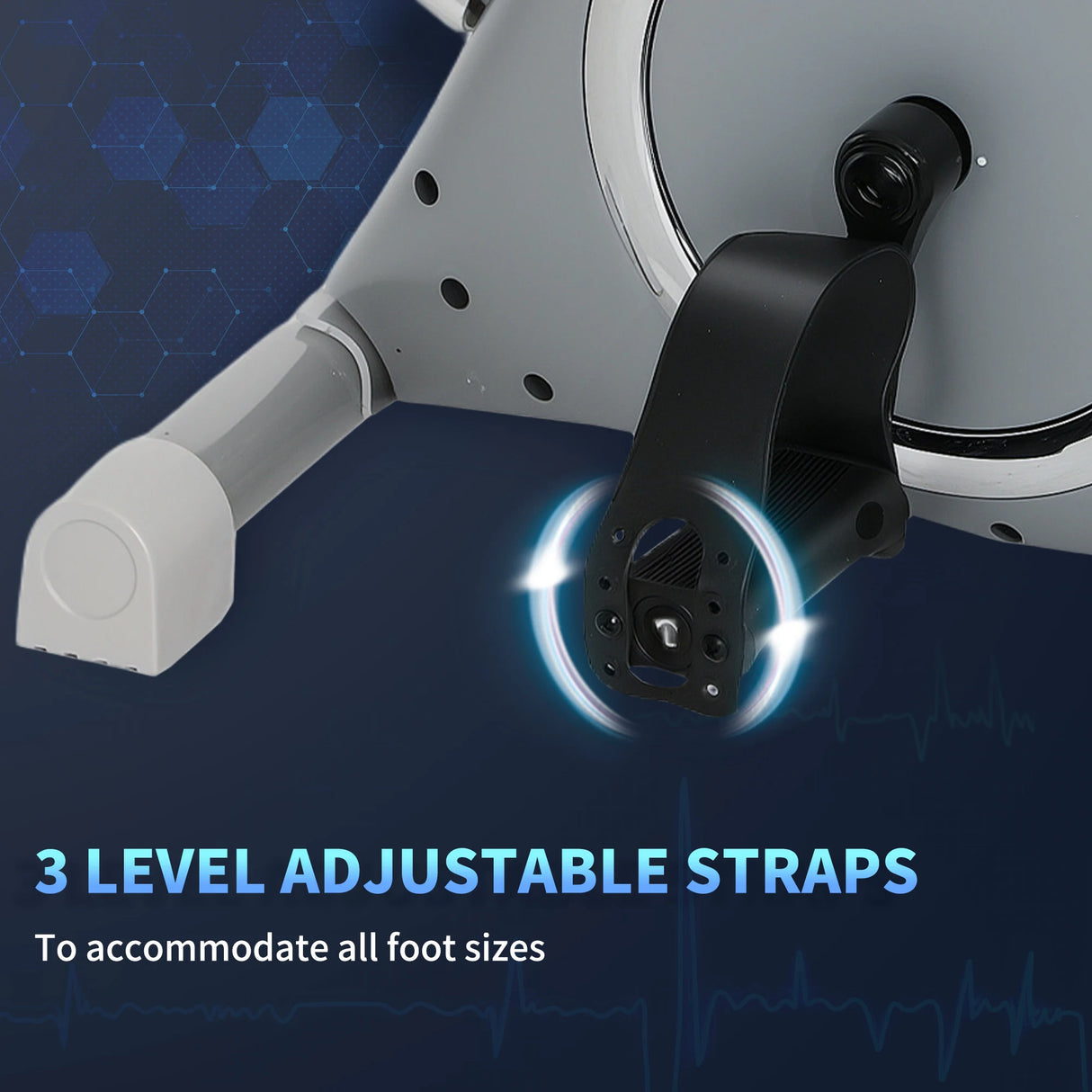 SPORTNOW Pedal Exerciser with Eight Level Magnetic Resistance, with Eight-Level Magnetic Resistance, Grey