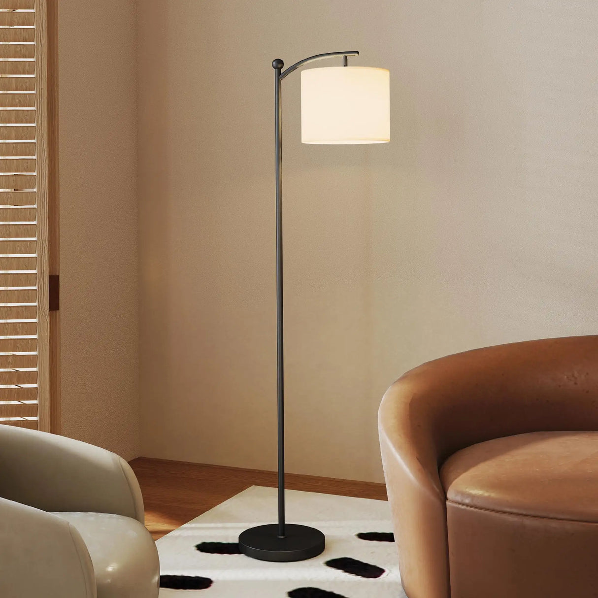 HOMCOM LED Floor Lamp, Stepless Dimmable Reading Standing Lamp with Magnetic Remote Control and 11 Colours Temperature & 11 Brightness Levels, 60 Min Timer for Living Room, Bedroom, Office, Black